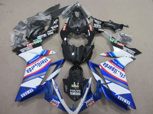 Carenados Moto Yamaha YZF R1 2007-2008 - Blanco Azul Negro Volvo Fimer Sterilgarda