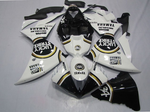 Carenados Moto Yamaha YZF R1 2009-2011 - Blanco Negro Lucky Strike