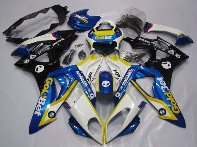 Carenados Moto BMW S1000RR 2009-2014 - Blanco Amarillo Azul Negro Brillante OroBet HP