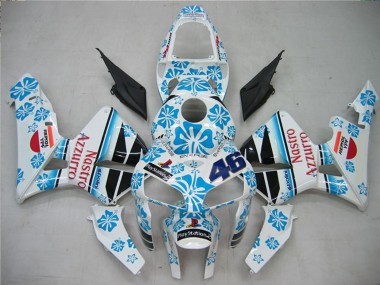 Carenados Moto Honda CBR600RR 2005-2006 - Blanco Azul Rojo Nastro Azzurro 46