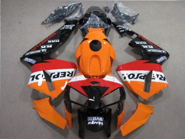 Kits Carenados Moto Honda CBR600RR 2005-2006 - Naranja Blanco Rojo Negro Brillante Repsol