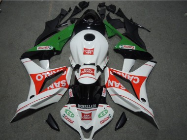 Carenados Moto Honda CBR600RR 2007-2008 - Blanco Rojo Verde San Carlo