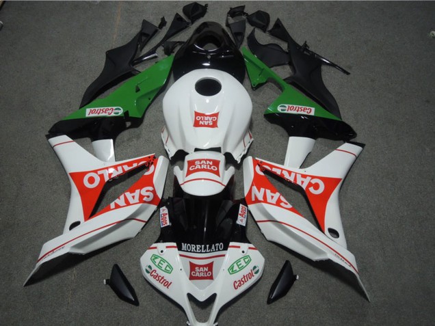 Carenados Moto Honda CBR600RR 2007-2008 - Blanco Rojo Verde San Carlo