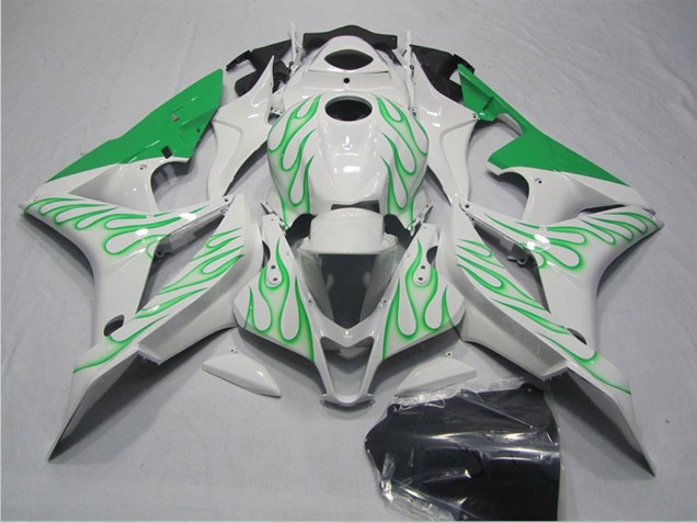 Carenados Moto Honda CBR600RR 2007-2008 - Blanco Verde Llama