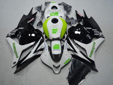 Carenado Moto Honda CBR600RR 2009-2012 - Blanco Verde Negro Brillante Hannspree