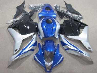 Carenados Moto Honda CBR600RR 2009-2012 - Plata Azul Negro Brillante Raya