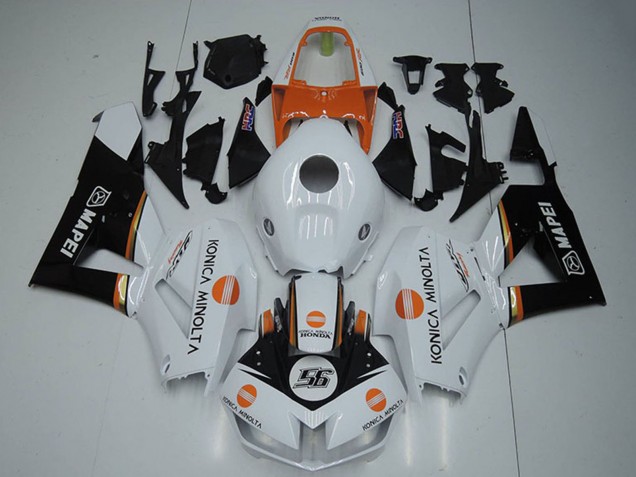 Carenados Moto Honda CBR1000RR 2012-2016 - Blanco Naranja Negro Brillante Konica Minolta 56