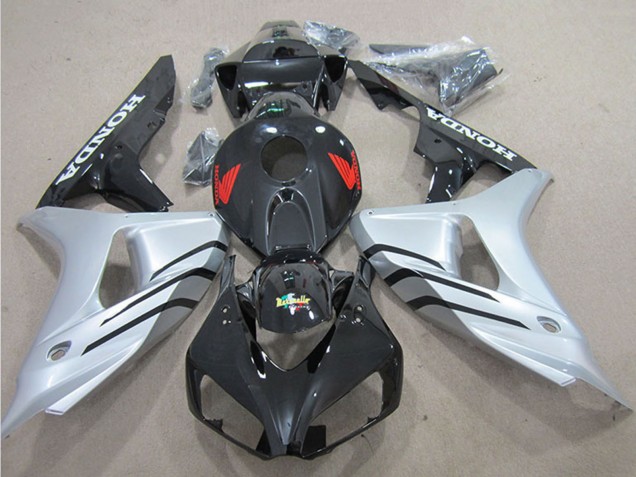Carenado Moto Honda CBR1000RR 2006-2007 - Plata Negro Brillante