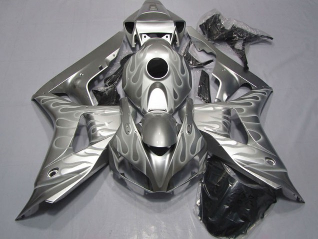 Carenados Moto Honda CBR1000RR 2006-2007 - Plata Blanco Llama
