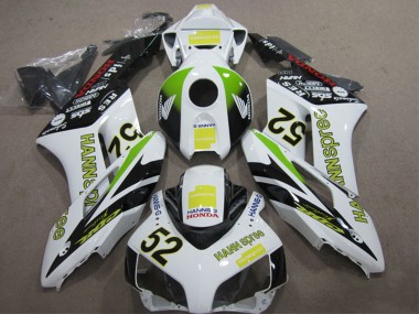 Carenados Moto Honda CBR1000RR 2004-2005 - Blanco Amarillo Verde Negro Hannspree 52