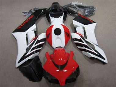 Carenado Moto Honda CBR1000RR 2004-2005 - Blanco Rojo Negro Brillante