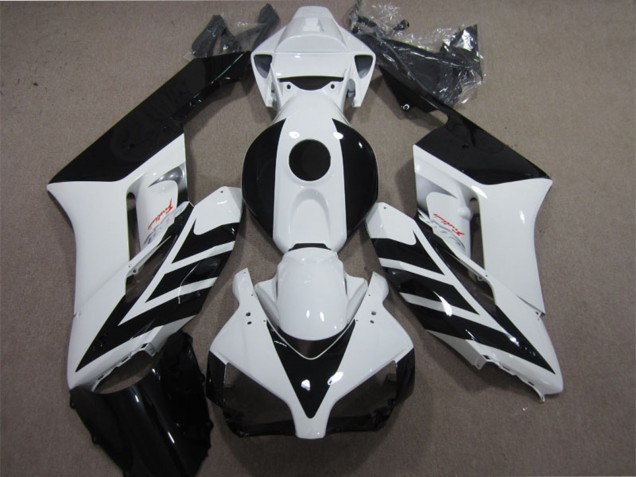 Carenado Moto Honda CBR1000RR 2004-2005 - Blanco Negro Brillante Raya