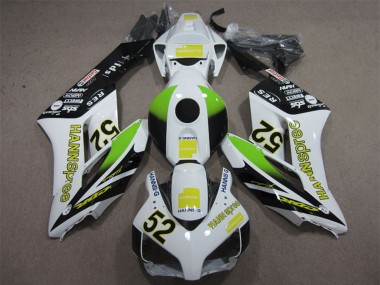 Carenados Moto Honda CBR1000RR 2004-2005 - Blanco Amarillo Verde Negro Brillante Hannspree 52