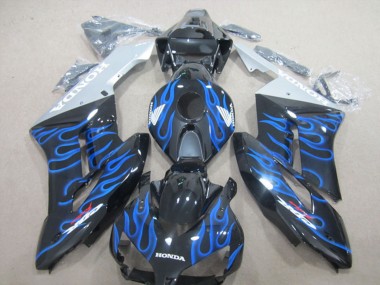 Carenados Moto Honda CBR1000RR 2004-2005 - Negro Brillante Azul Llama