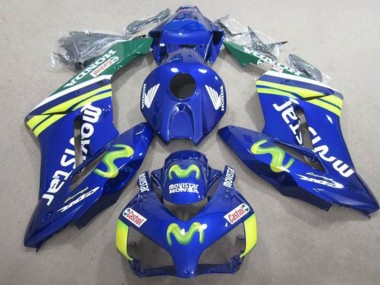Carenados Moto Honda CBR1000RR 2004-2005 - Azul Verde Amarillo MoviStar Castrol