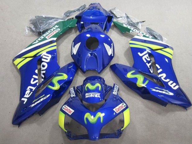 Carenados Moto Honda CBR1000RR 2004-2005 - Azul Verde Amarillo MoviStar Castrol