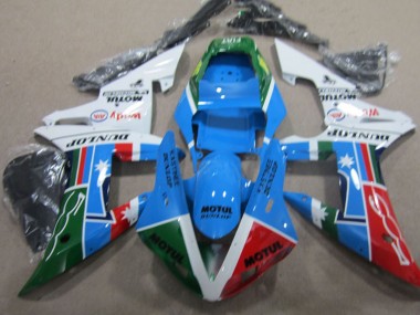 Carenado Moto Honda CBR1000RR 2004-2005 - Blanco Azul Rojo Verde Motul