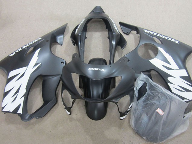 Carenados Moto Honda CBR600 F4 1999-2000 - Negro Mate Rojo Calcomanías