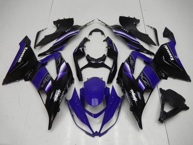 Kits Carenado Moto Kawasaki ZX6R 2013-2018 - Azul Negro Brillante