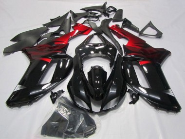 Carenados Moto Kawasaki ZX6R 2007-2008 - Negro Rojo