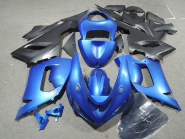 Kits Carenado Moto Kawasaki ZX6R 2005-2006 - Azul Negro Mate