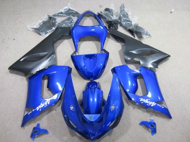 Carenado Moto Kawasaki ZX6R 2005-2006 - Azul Negro Mate