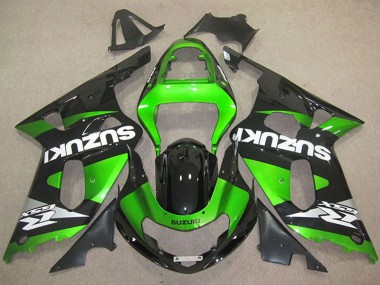 Carenados Moto Suzuki GSXR 600 2001-2003 - Verde Negro Brillante Blanco