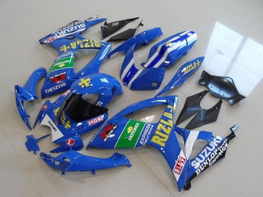 Carenados Moto Suzuki GSXR 750 2006-2007 - Azul Blanco Verde Negro Oro Rizla