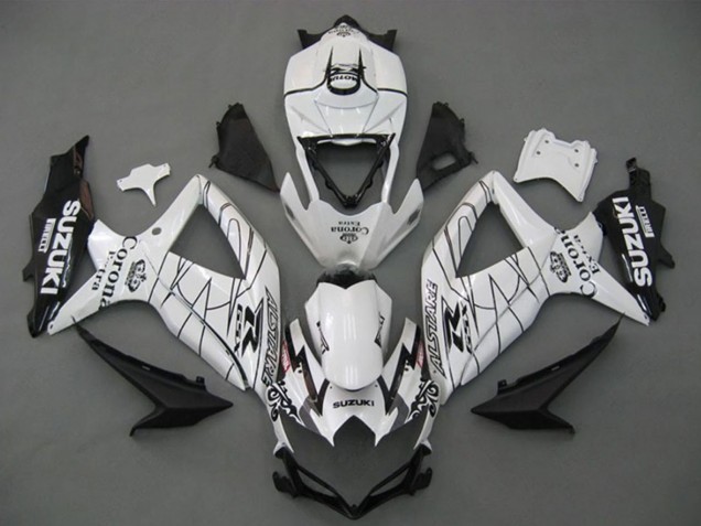 Carenados Moto Suzuki GSXR 750 2008-2010 - Blanco Negro Corona Extra Alstare