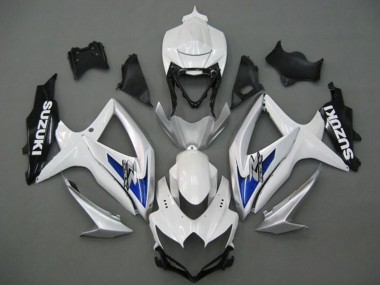 Carenados Moto Suzuki GSXR 750 2008-2010 - Blanco Plata Azul Negro