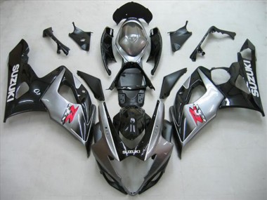Kits Carenado Moto Suzuki GSXR 1000 2005-2006 - Negro Brillante Plata Rojo
