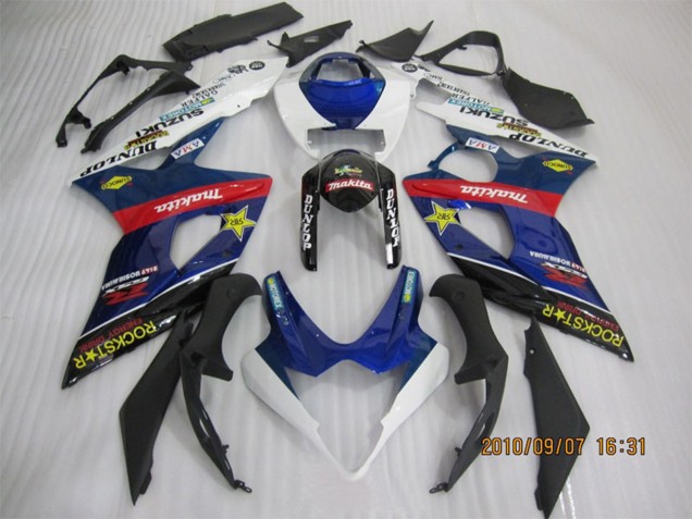 Carenados Moto Suzuki GSXR 1000 2005-2006 - Azul Blanco Rojo Negro Rockstar