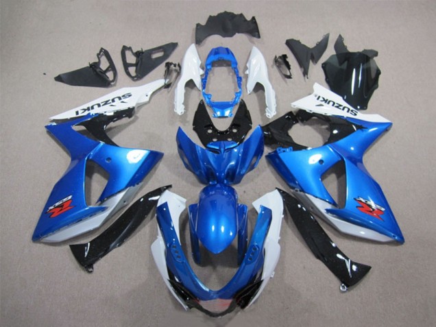 Kits Carenados Moto Suzuki GSXR 1000 2009-2016 - Blanco Azul Negro