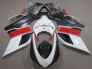 Carenados Moto Ducati 848 1098 1198 2007-2014 - Blanco Rojo Negro Mate Marvic