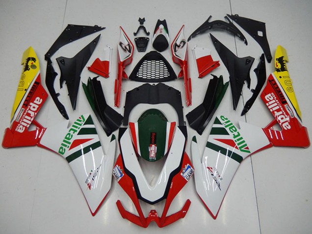 Carenados Moto Aprilia RSV4 1000 2009-2015 - Blanco Rojo Verde Amarillo Negro Alitalia