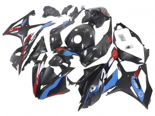 Carenados Moto BMW S1000RR 2023-2024 - Azul Rojo FibraCarbono