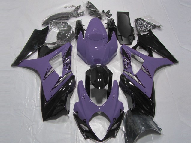 Morado Oscuro & Negro 07-08 GSXR 1000 Carenado Moto Morado Oscuro & Negro 07-08 GSXR 1000 Carenado Moto