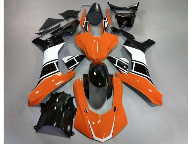 Naranja Brillante Blanco & Negro 15-19 R1 Carenado Moto Naranja Brillante Blanco & Negro 15-19 R1 Carenado Moto