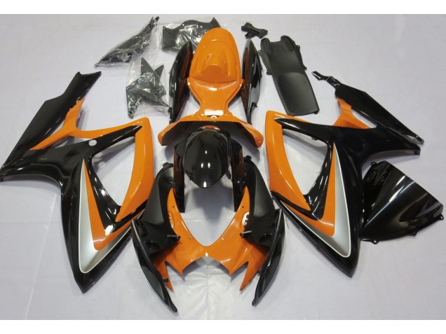 Naranja Brillante Debadged 06-07 GSXR 600-750 Carenado Moto Naranja Brillante Debadged 06-07 GSXR 600-750 Carenado Moto