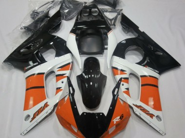 Naranja Brillante & Negro 98-02 R6 Carenado Moto
