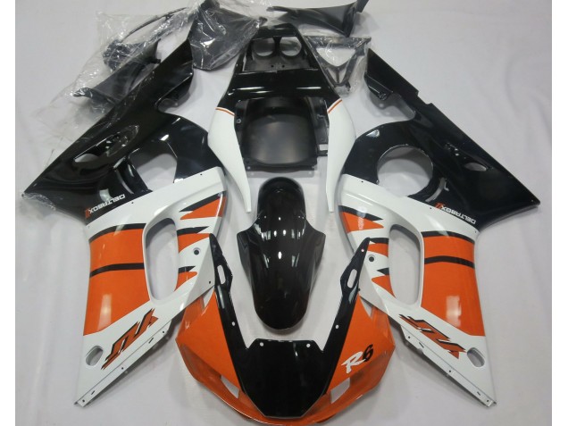 Naranja Brillante & Negro 98-02 R6 Carenado Moto Naranja Brillante & Negro 98-02 R6 Carenado Moto