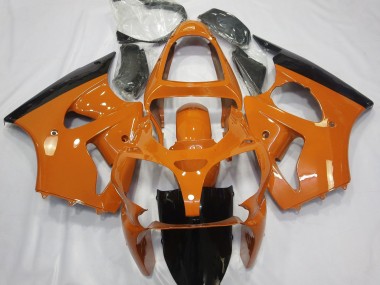 Naranja Brillante & Negro 00-02 ZX6R Carenado Moto