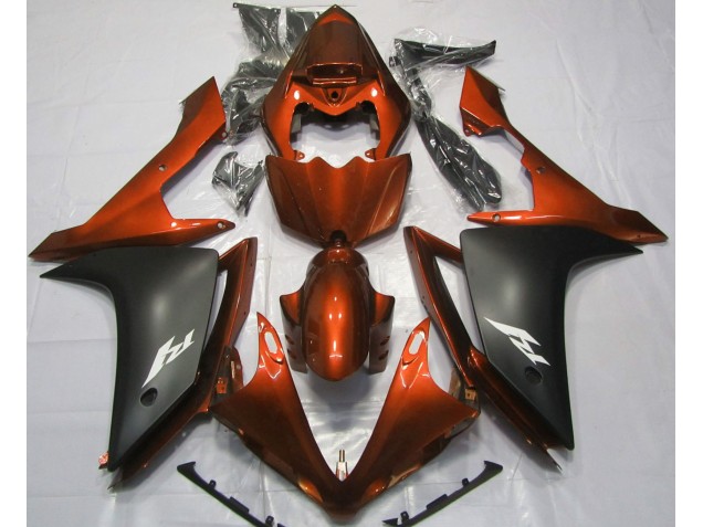 Naranja Brillante & Negro 07-08 R1 Carenado Moto Naranja Brillante & Negro 07-08 R1 Carenado Moto