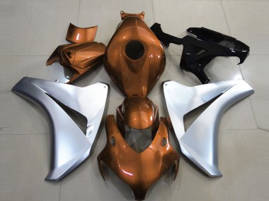 Naranja Brillante & Plata 08-11 CBR1000RR Carenado Moto
