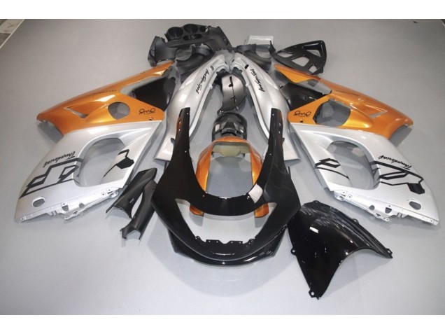 Naranja Brillante Plata & Negro 98-07 YZF600 Carenado Moto Naranja Brillante Plata & Negro 98-07 YZF600 Carenado Moto