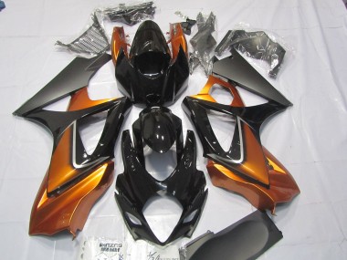 Naranja & Negro 07-08 GSXR 1000 Carenado Moto