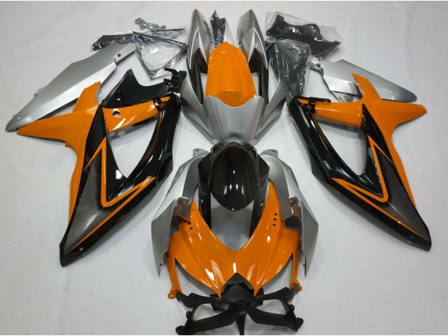Naranja & Plata 08-10 GSXR 600-750 Carenado Moto Naranja & Plata 08-10 GSXR 600-750 Carenado Moto