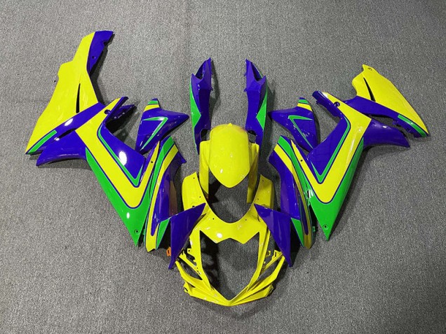 Naranja Verde & Azul 11-24 GSXR 600-750 Carenado Moto Naranja Verde & Azul 11-24 GSXR 600-750 Carenado Moto