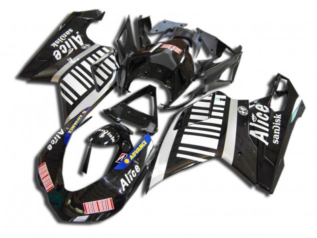 Negro Alice 07-14 Ducati 848 1098 1198 Carenado Moto Negro Alice 07-14 Ducati 848 1098 1198 Carenado Moto