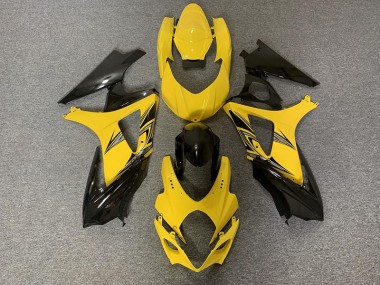Negro & Amarillo 07-08 GSXR 1000 Carenado Moto